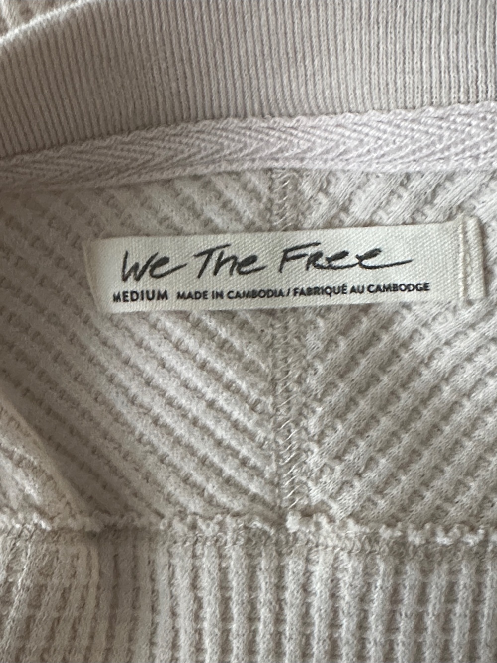 NWT- Free People Monterey Thermal Waffle knit Top (M) - Picture 6 of 7